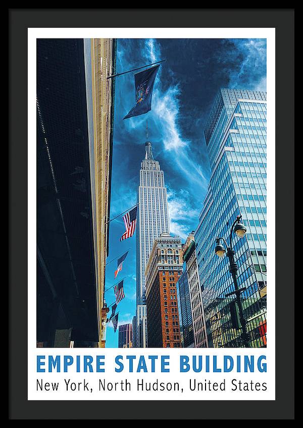 Empire State Building New York Colour - Framed Print