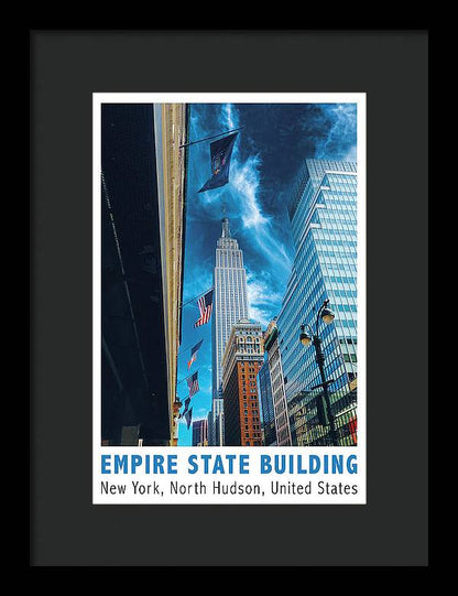 Empire State Building New York Colour - Framed Print