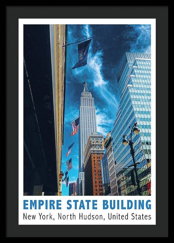 Empire State Building New York Colour - Framed Print