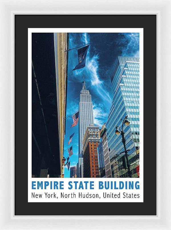 Empire State Building New York Colour - Framed Print