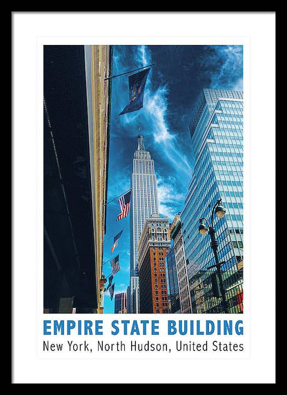 Empire State Building New York Colour - Framed Print