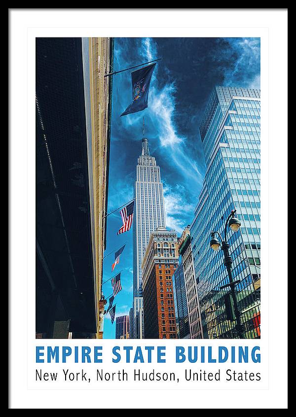 Empire State Building New York Colour - Framed Print