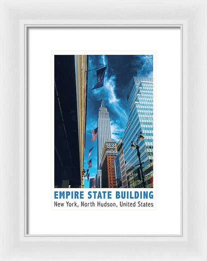 Empire State Building New York Colour - Framed Print