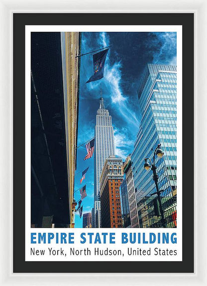 Empire State Building New York Colour - Framed Print