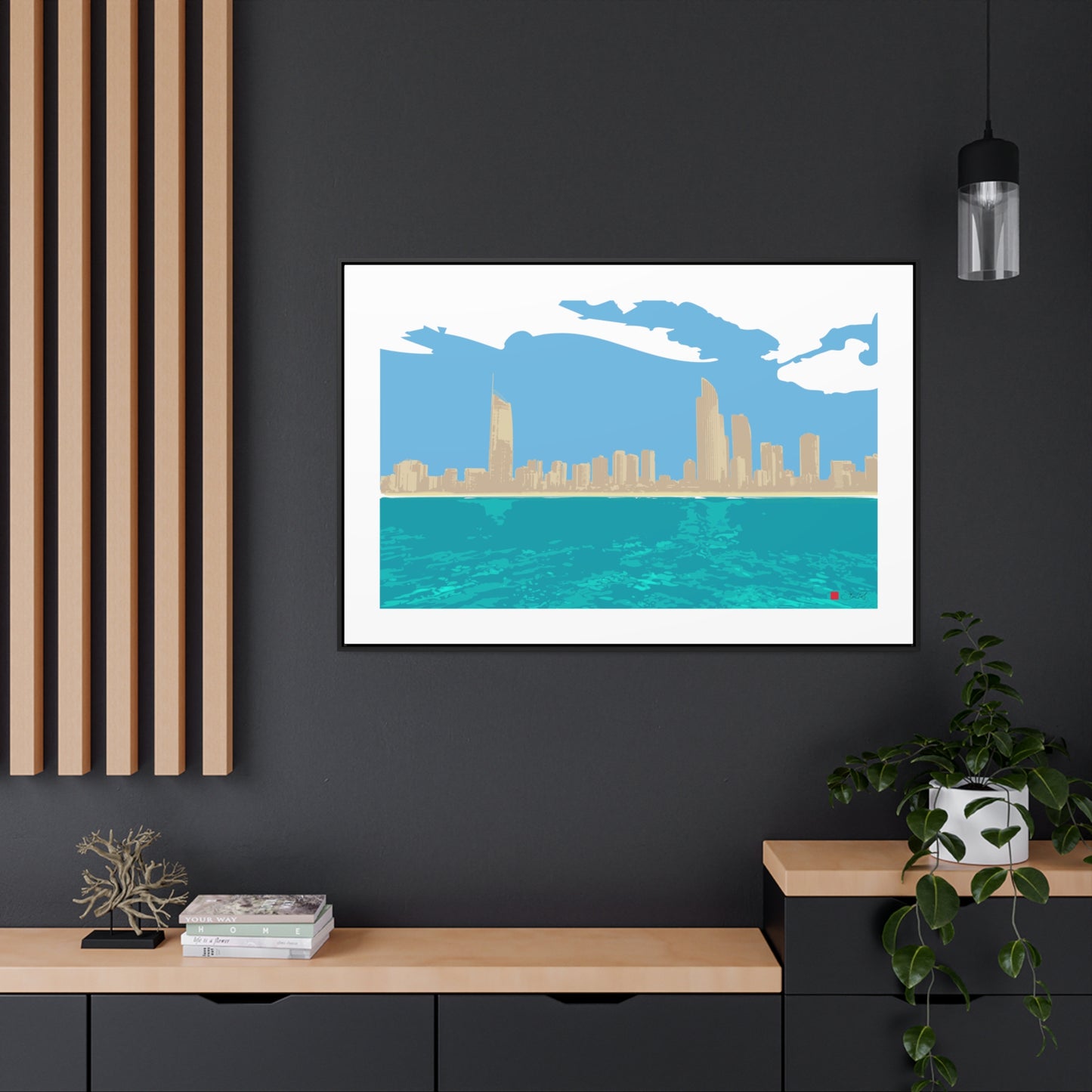 Surfers Paradise Skyline, Canvas Print, Horizontal Frame