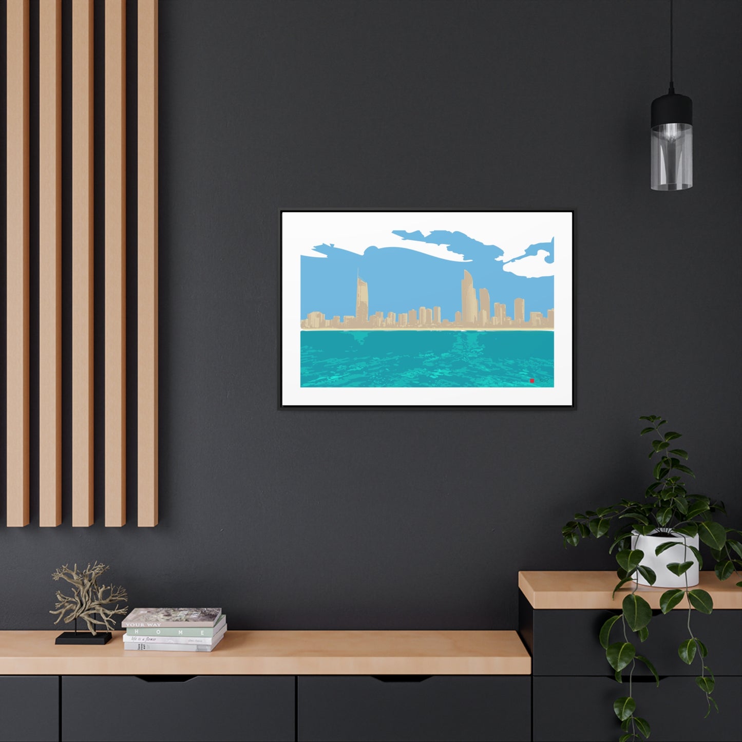 Surfers Paradise Skyline, Canvas Print, Horizontal Frame