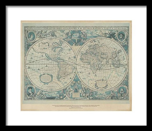 Mercator's Atlas French edition 1633 - Framed Print - vrmediadecor.vrmedia.com.au
