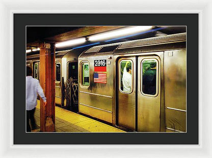 Retro Subway Delight Train 2316 - Framed Print