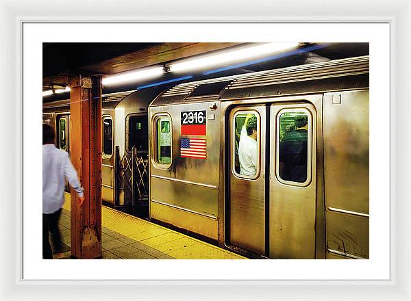 Retro Subway Delight Train 2316 - Framed Print