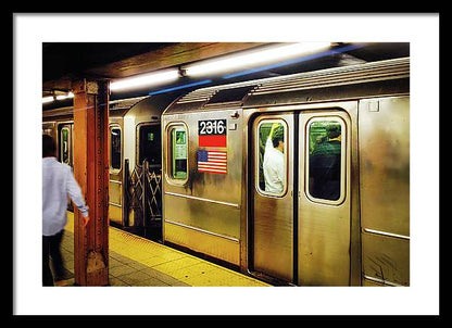 Retro Subway Delight Train 2316 - Framed Print