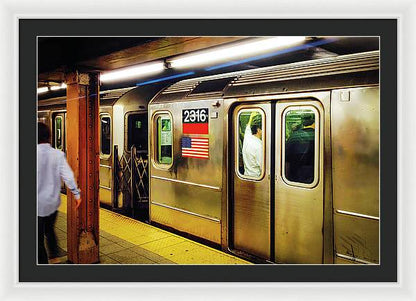 Retro Subway Delight Train 2316 - Framed Print