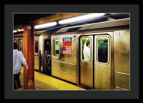 Retro Subway Delight Train 2316 - Framed Print