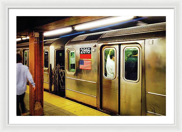 Retro Subway Delight Train 2316 - Framed Print