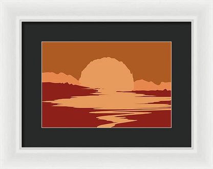 Sunset Landscape - Framed Print