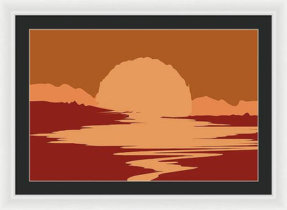 Sunset Landscape - Framed Print