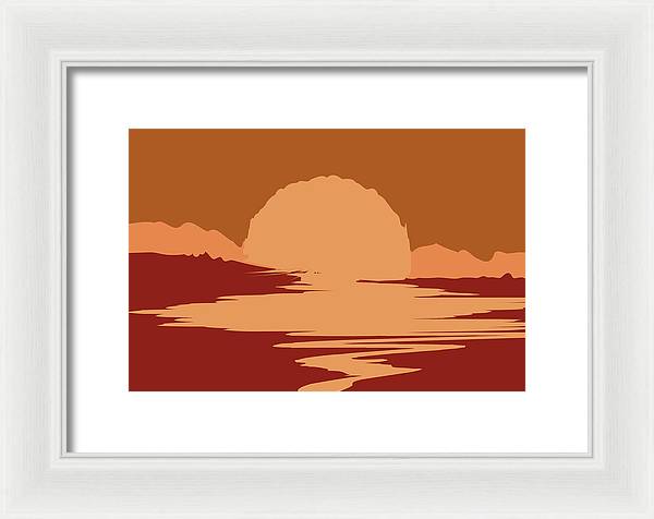 Sunset Landscape - Framed Print