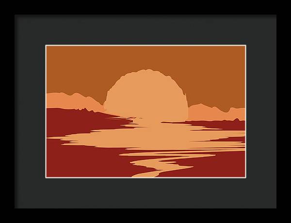 Sunset Landscape - Framed Print