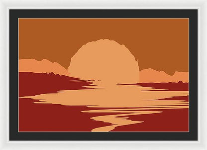 Sunset Landscape - Framed Print