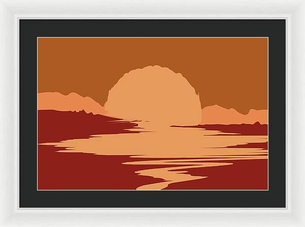 Sunset Landscape - Framed Print