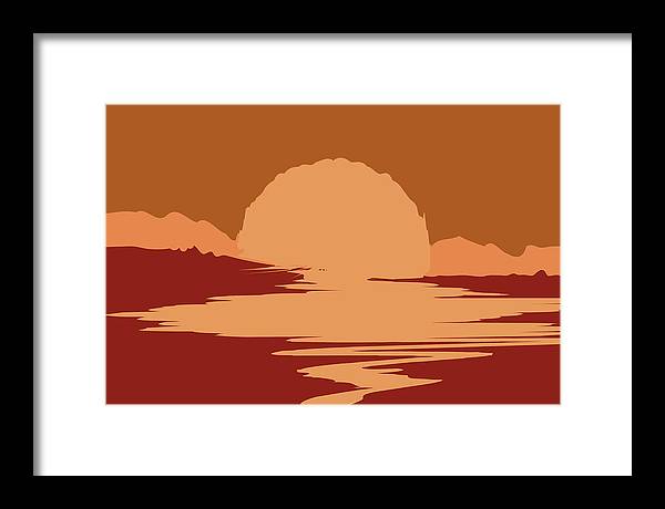 Sunset Landscape - Framed Print