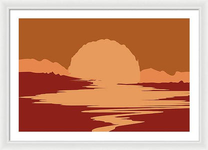 Sunset Landscape - Framed Print