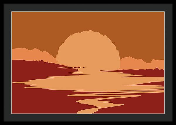 Sunset Landscape - Framed Print