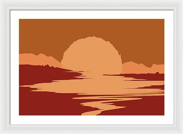 Sunset Landscape - Framed Print