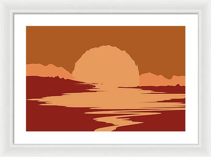 Sunset Landscape - Framed Print