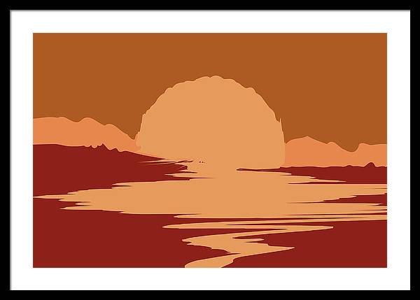 Sunset Landscape - Framed Print