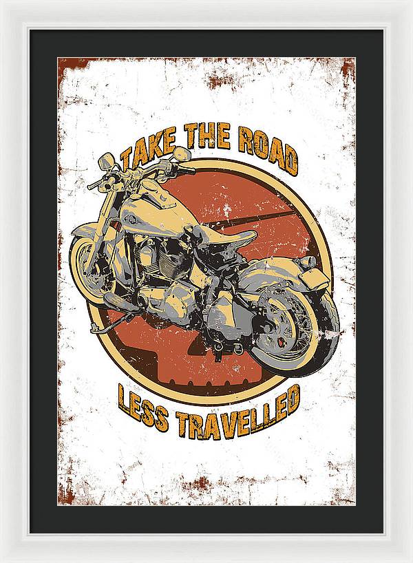 Take the road less traveled - Framed Print