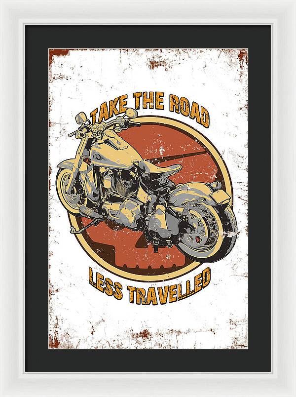 Take the road less traveled - Framed Print