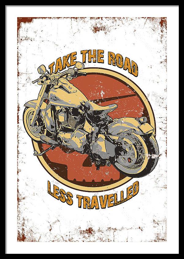 Take the road less traveled - Framed Print