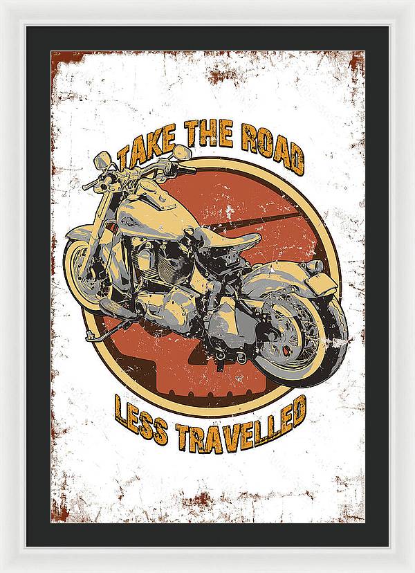 Take the road less traveled - Framed Print