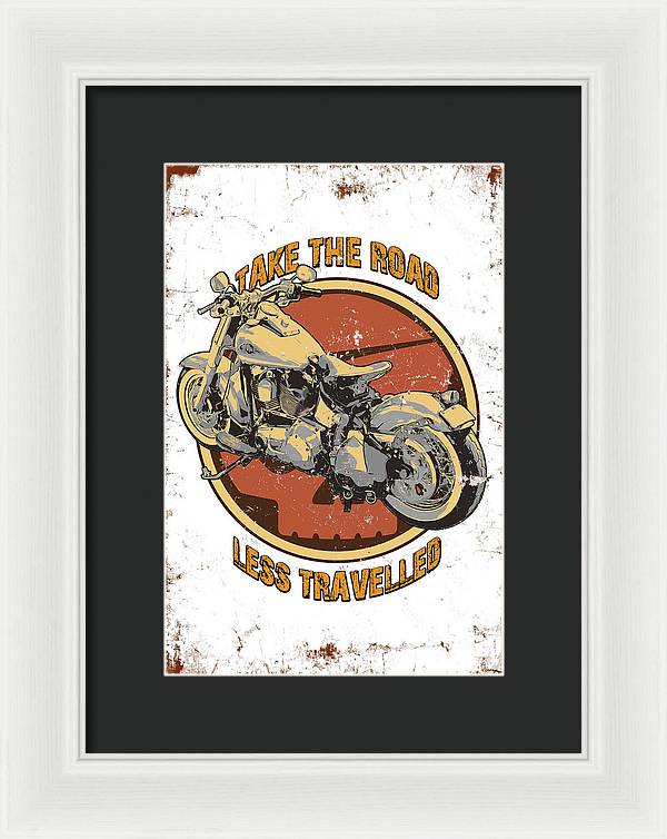 Take the road less traveled - Framed Print