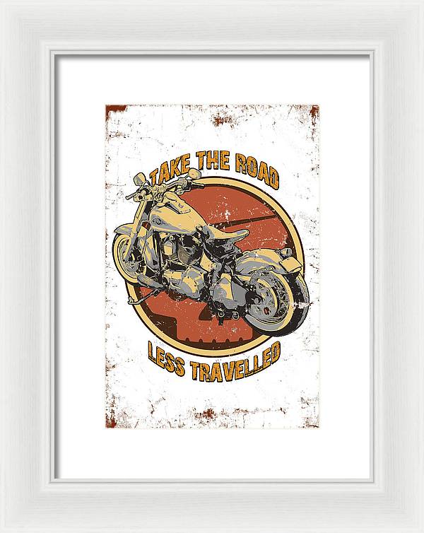 Take the road less traveled - Framed Print