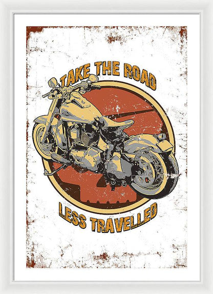 Take the road less traveled - Framed Print