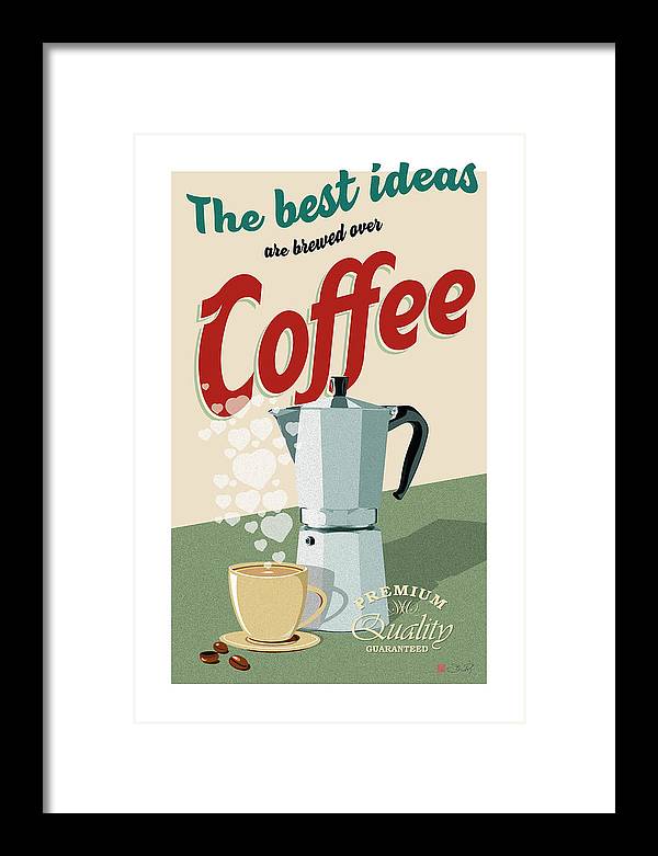 The best ideas are brewed over coffee - Framed Print