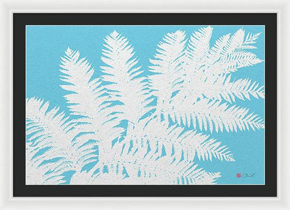 Tree Fern Blue - Framed Print