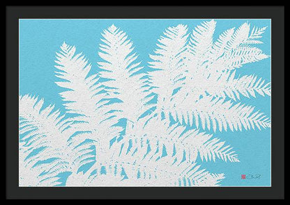 Tree Fern Blue - Framed Print