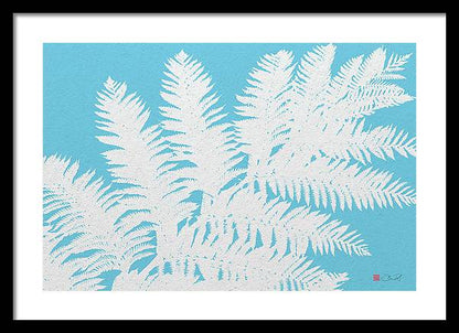 Tree Fern Blue - Framed Print