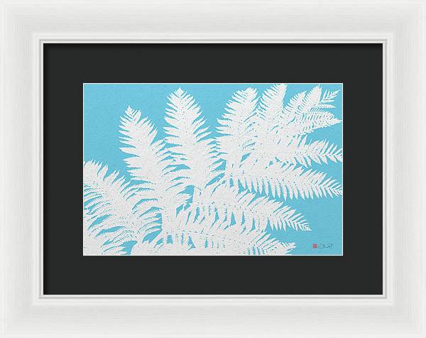 Tree Fern Blue - Framed Print