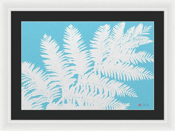 Tree Fern Blue - Framed Print