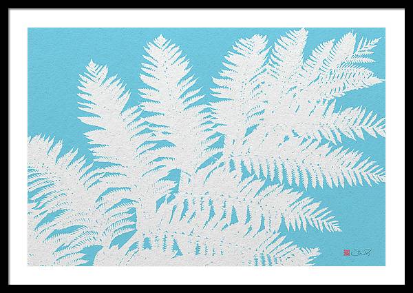 Tree Fern Blue - Framed Print