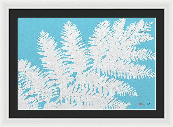 Tree Fern Blue - Framed Print