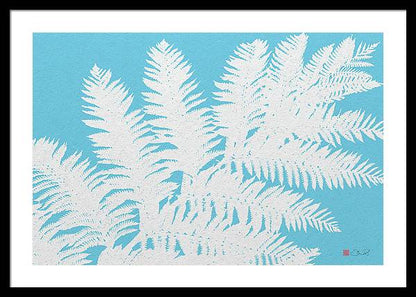 Tree Fern Blue - Framed Print