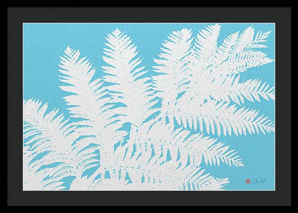 Tree Fern Blue - Framed Print