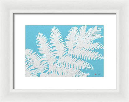 Tree Fern Blue - Framed Print