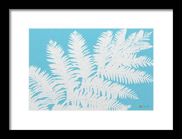 Tree Fern Blue - Framed Print