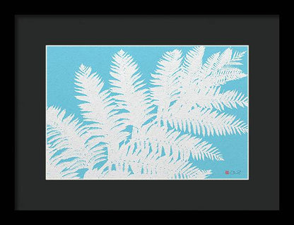 Tree Fern Blue - Framed Print