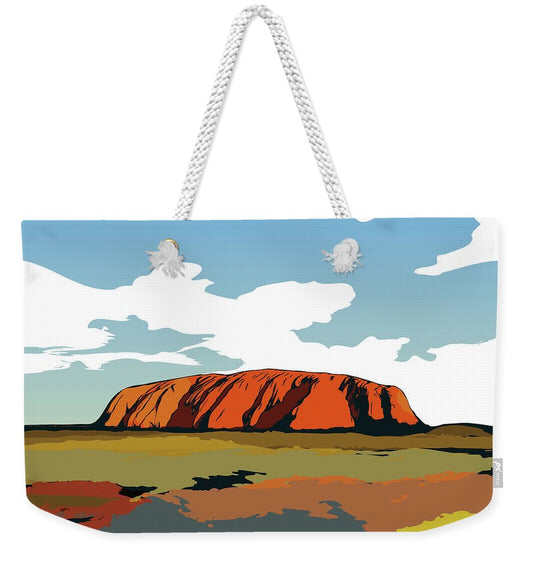 Uluru Sunset. Original Art. Northern Territory Australia - Weekender Tote Bag - vrmediadecor.vrmedia.com.au